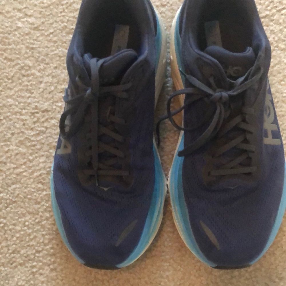 Men’s HOKA Bondi 8 dark blue. Size 13 wide 2E